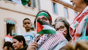 تظاهرة في تولوز الفرنسية تضامناً مع غزة، 29 مايو 2024 (هانس لوكاس/فرانس برس)