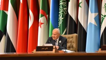 القمة العربية في البحرين أبو الغيط في الاجتماع التحضيري بالمنامة أمس الأول (فيسبوك)