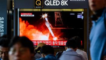 كوريا الشمالية تفشل في إطلاق  قمر "ماليغيونغ-1-1" 28/5/2024 (أنتوني والاس/فرانس برس)