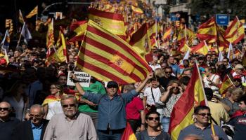 إسبانيا/تظاهرة ضد انفصال كتالونيا/سياسة/دايفيد راموس/Getty