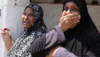 تشييع الشهيد محمد جواودة\KHALIL MAZRAAWI/AFP/