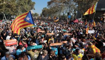 إسانيا/سياسة/احتجاجات كتالونيا/27-10-2017 (جاك تايلور/Getty)