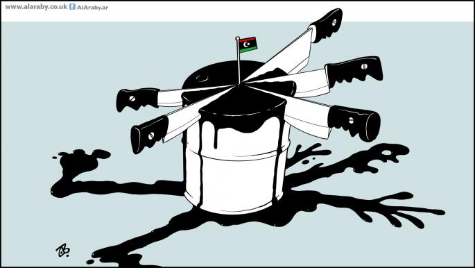 كاريكاتير النفط الليبي / حجاج