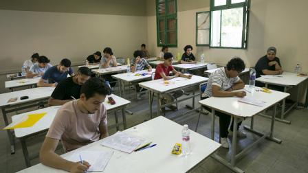 طلاب خلال امتحانات بكالوريا تونس، في 8 يونيو 2022 (الأناضول)