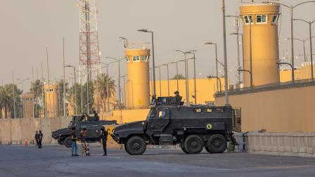 قوات أمن عراقية في العاصمة بغداد، 30 مايو 2021 (Getty)