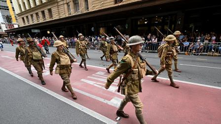 عرض عسكري للجيش الأسترالي، 25 إبريل 2023 (Getty)