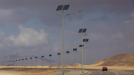 ألواح الطاقة الشمسية في الأردن 12 مايو 2023 (Getty)