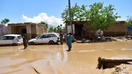 أضرار الفيضانات في ولاية بغلان (الأناضول) 