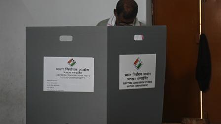 صندوق اقتراع في ولاية أوتار براديش بالهند، 1 يونيو 2024 (Getty)