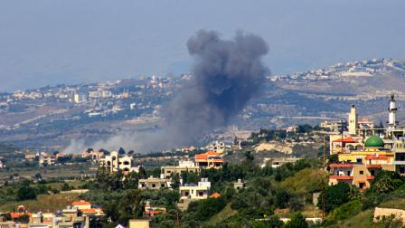 قصف إسرائيلي على بلدة صديقين جنوب لبنان، 1-6-2024 (فرانس برس)